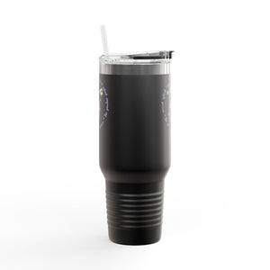 Insulated Travel Mug with Adorable Purple Possum Logo