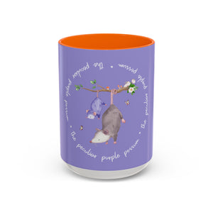 Peculiar Purple Possum Coffee Mug - Playful Animal Mug, Gift for Animal Lovers, Cute Kitchen Decor, Fun Tea Mug, Personalized Gift