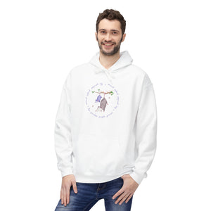 Cozy Fleece Hoodie - Purple Possum Design, Unisex Pullover, Perfect Gift, Casual Wear, Fall Fashion