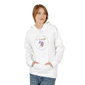Cozy Fleece Hoodie - Purple Possum Design, Unisex Pullover, Perfect Gift, Casual Wear, Fall Fashion