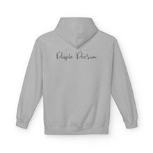 Load image into Gallery viewer, Cozy Fleece Hoodie - Purple Possum Design, Unisex Pullover, Perfect Gift, Casual Wear, Fall Fashion
