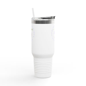 Insulated Travel Mug with Adorable Purple Possum Logo