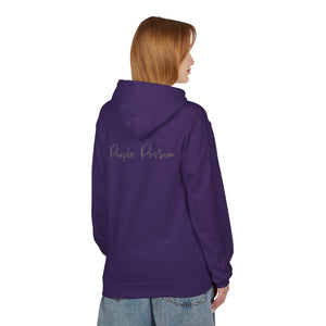 Cozy Fleece Hoodie - Purple Possum Design, Unisex Pullover, Perfect Gift, Casual Wear, Fall Fashion