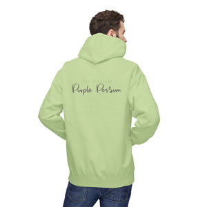 Cozy Fleece Hoodie - Purple Possum Design, Unisex Pullover, Perfect Gift, Casual Wear, Fall Fashion