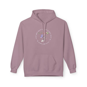 Cozy Fleece Hoodie - Purple Possum Design, Unisex Pullover, Perfect Gift, Casual Wear, Fall Fashion
