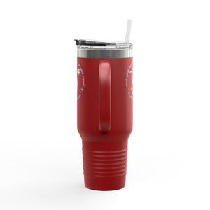 Insulated Travel Mug with Adorable Purple Possum Logo