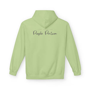Cozy Fleece Hoodie - Purple Possum Design, Unisex Pullover, Perfect Gift, Casual Wear, Fall Fashion
