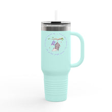 Load image into Gallery viewer, Insulated Travel Mug with Adorable Purple Possum Logo