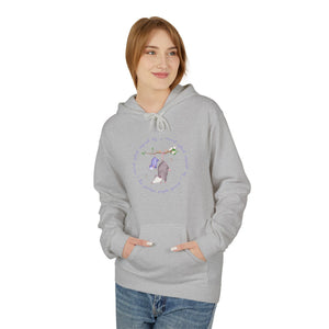 Cozy Fleece Hoodie - Purple Possum Design, Unisex Pullover, Perfect Gift, Casual Wear, Fall Fashion