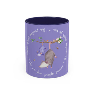 Peculiar Purple Possum Coffee Mug - Playful Animal Mug, Gift for Animal Lovers, Cute Kitchen Decor, Fun Tea Mug, Personalized Gift