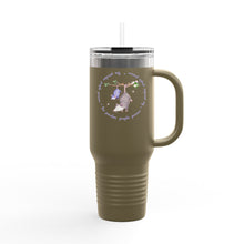 Load image into Gallery viewer, Insulated Travel Mug with Adorable Purple Possum Logo