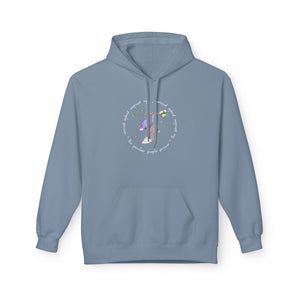 Cozy Fleece Hoodie - Purple Possum Design, Unisex Pullover, Perfect Gift, Casual Wear, Fall Fashion
