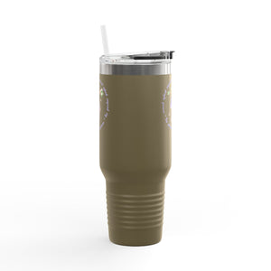 Insulated Travel Mug with Adorable Purple Possum Logo