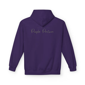 Cozy Fleece Hoodie - Purple Possum Design, Unisex Pullover, Perfect Gift, Casual Wear, Fall Fashion