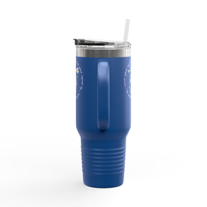 Insulated Travel Mug with Adorable Purple Possum Logo