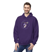 Load image into Gallery viewer, Cozy Fleece Hoodie - Purple Possum Design, Unisex Pullover, Perfect Gift, Casual Wear, Fall Fashion
