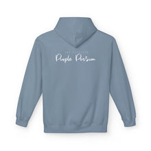 Load image into Gallery viewer, Cozy Fleece Hoodie - Purple Possum Design, Unisex Pullover, Perfect Gift, Casual Wear, Fall Fashion