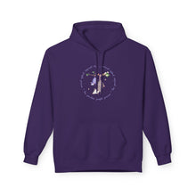 Load image into Gallery viewer, Cozy Fleece Hoodie - Purple Possum Design, Unisex Pullover, Perfect Gift, Casual Wear, Fall Fashion