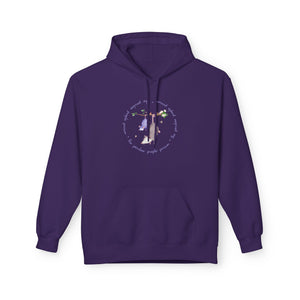Cozy Fleece Hoodie - Purple Possum Design, Unisex Pullover, Perfect Gift, Casual Wear, Fall Fashion