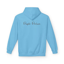 Load image into Gallery viewer, Cozy Fleece Hoodie - Purple Possum Design, Unisex Pullover, Perfect Gift, Casual Wear, Fall Fashion