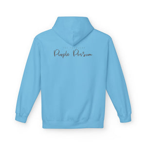 Cozy Fleece Hoodie - Purple Possum Design, Unisex Pullover, Perfect Gift, Casual Wear, Fall Fashion