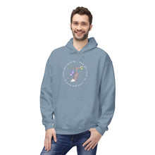 Load image into Gallery viewer, Cozy Fleece Hoodie - Purple Possum Design, Unisex Pullover, Perfect Gift, Casual Wear, Fall Fashion