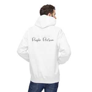 Cozy Fleece Hoodie - Purple Possum Design, Unisex Pullover, Perfect Gift, Casual Wear, Fall Fashion