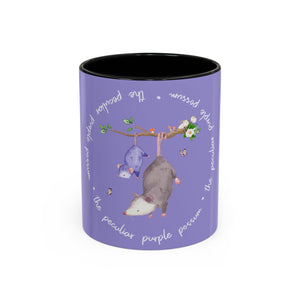 Peculiar Purple Possum Coffee Mug - Playful Animal Mug, Gift for Animal Lovers, Cute Kitchen Decor, Fun Tea Mug, Personalized Gift
