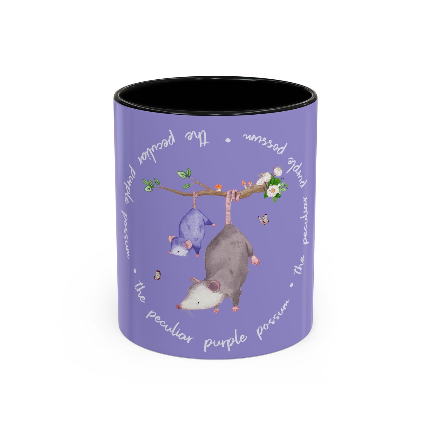 Peculiar Purple Possum Coffee Mug - Playful Animal Mug, Gift for Animal Lovers, Cute Kitchen Decor, Fun Tea Mug, Personalized Gift