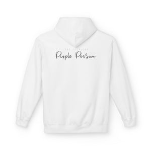 Cozy Fleece Hoodie - Purple Possum Design, Unisex Pullover, Perfect Gift, Casual Wear, Fall Fashion