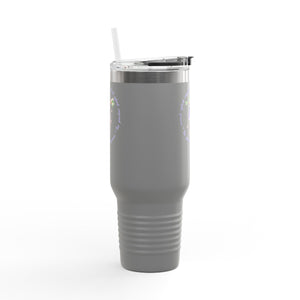 Insulated Travel Mug with Adorable Purple Possum Logo
