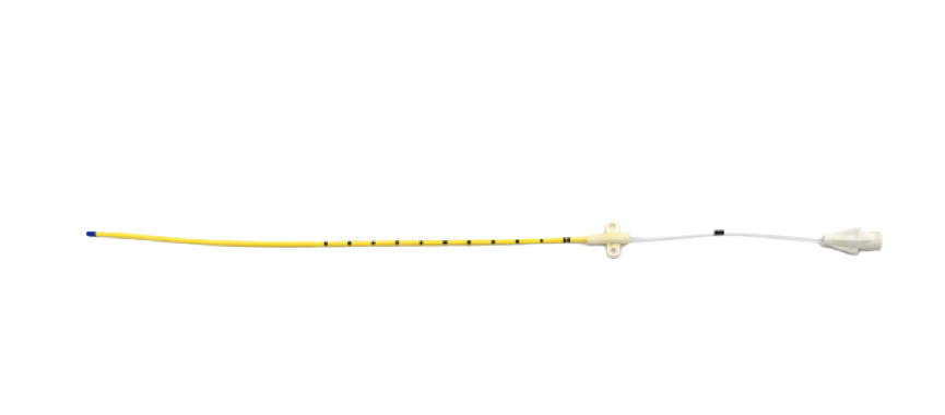 Full-length Lumenline Size 3 3.8 FR single-lumen wildlife feeding tube on a transparent background.